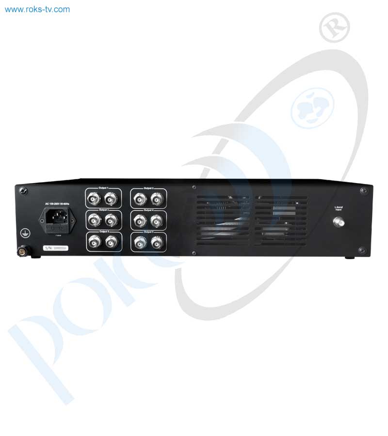 6ch dvb s2 free to air ird professional receiver decoder (rear) roks